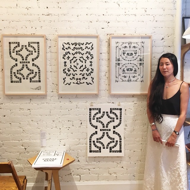 PICTURED: MAIA RUTH LEE WITH WORK FROM "GRAMMAR", 2016